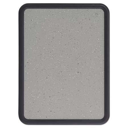 Quartet Granite Gray Tack Board 48"x36", Black 699375
